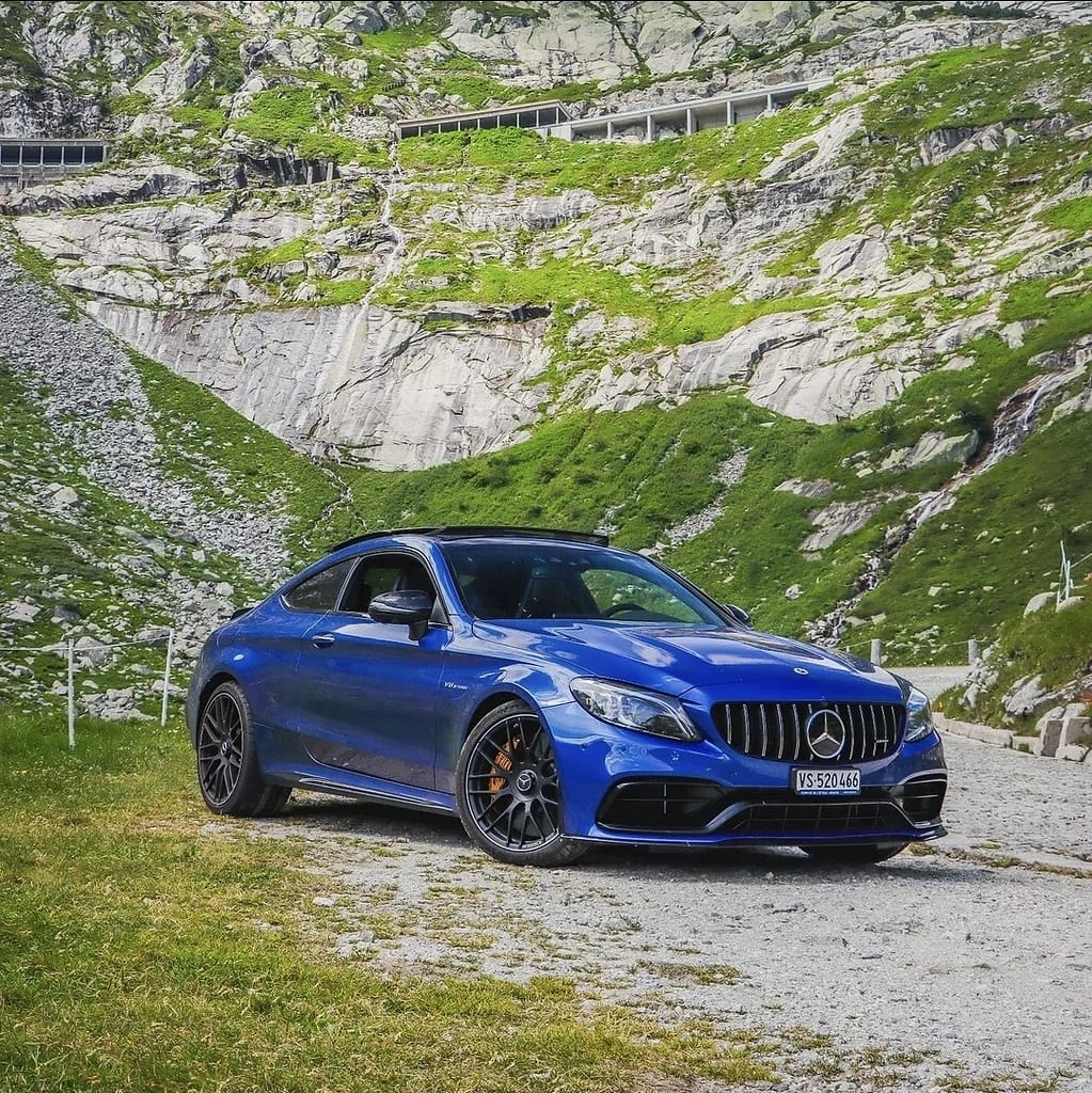 Mercedes-AMG C205 Coupé bei exklusivem Automotive Fotoshooting in den Alpen